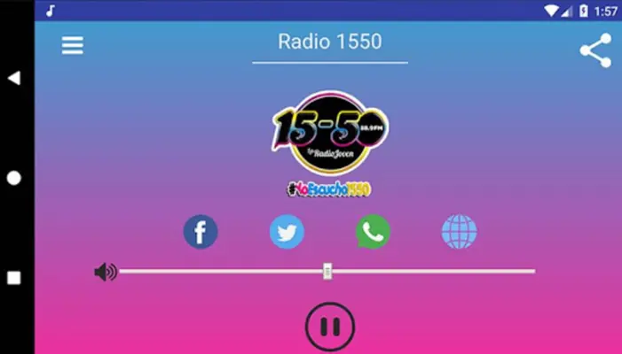 Radio 1550 android App screenshot 1